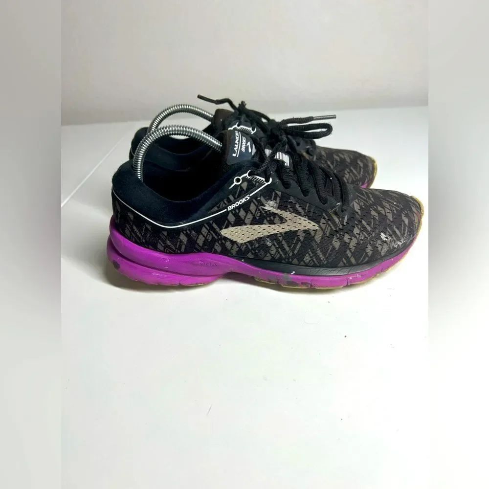 Brooks Launch 5 Purple Black Women's Athletic Shoes US Size 8